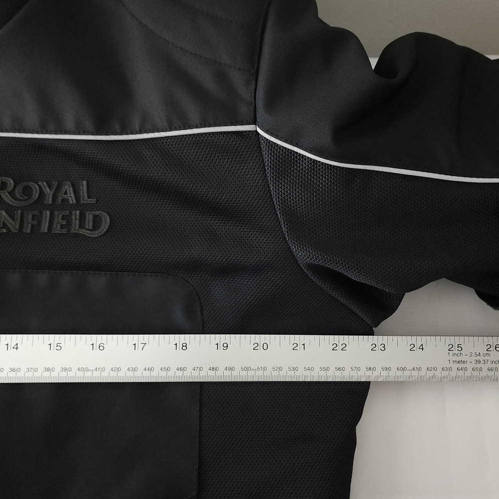 Royal Enfield Textile Waterproof Riding Motorcycle Reflective Jacket - Black - Picture 12 of 14
